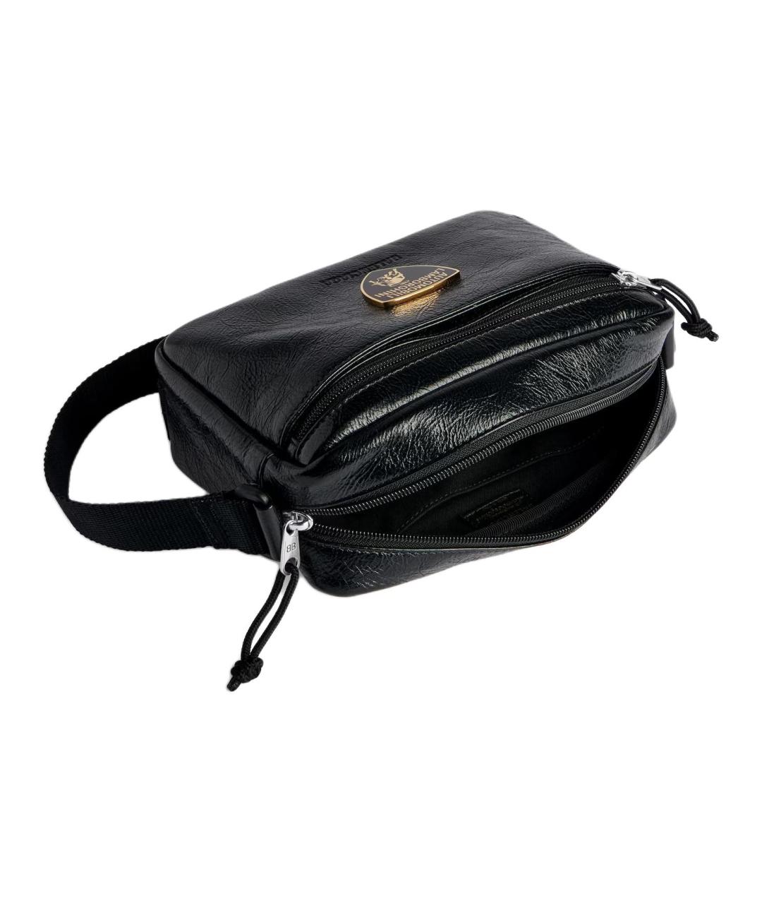 BALENCIAGA Черная кожаная сумка на плечо, фото 4