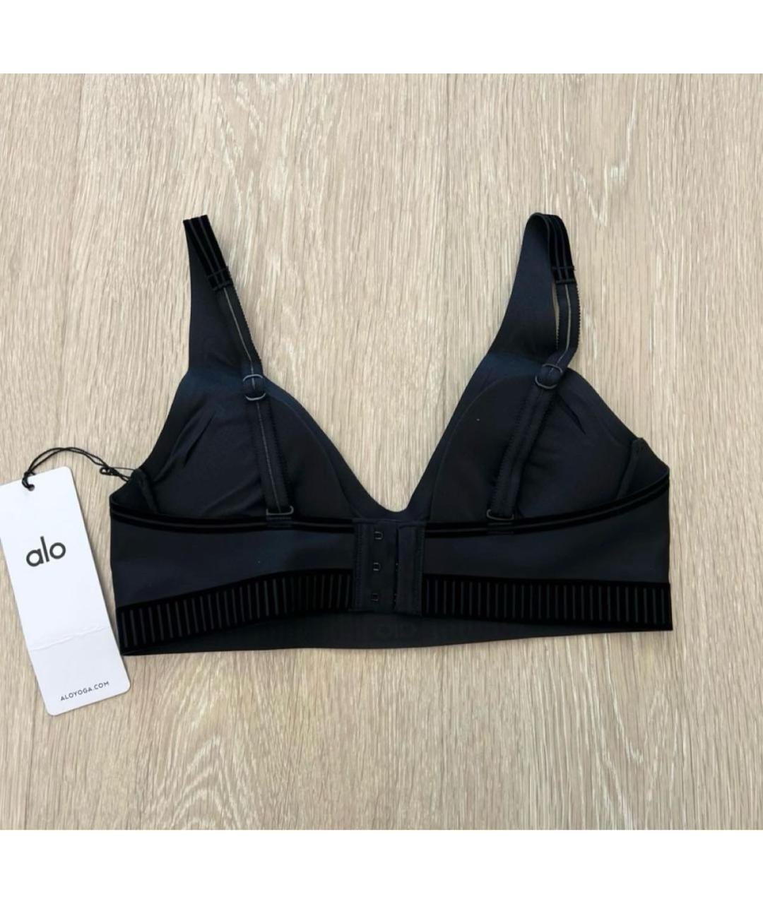 ALO YOGA Черная полиэстеровая майка, фото 4