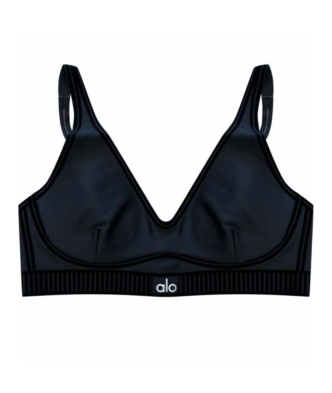 ALO YOGA Черная полиэстеровая майка, фото 1