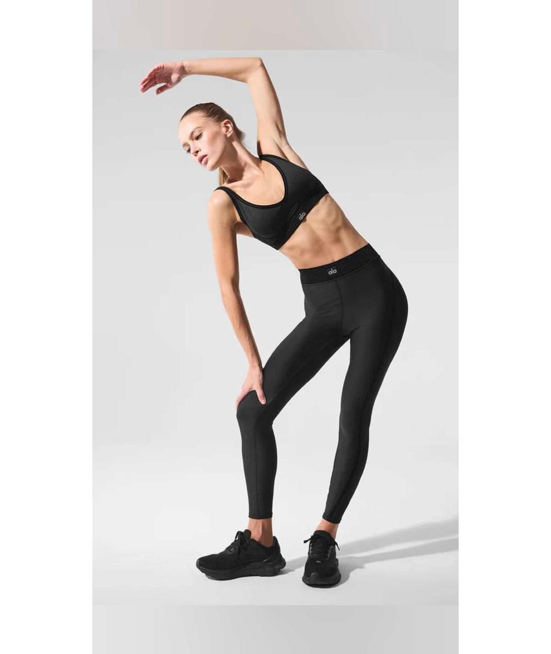 ALO YOGA Черная полиэстеровая майка, фото 8