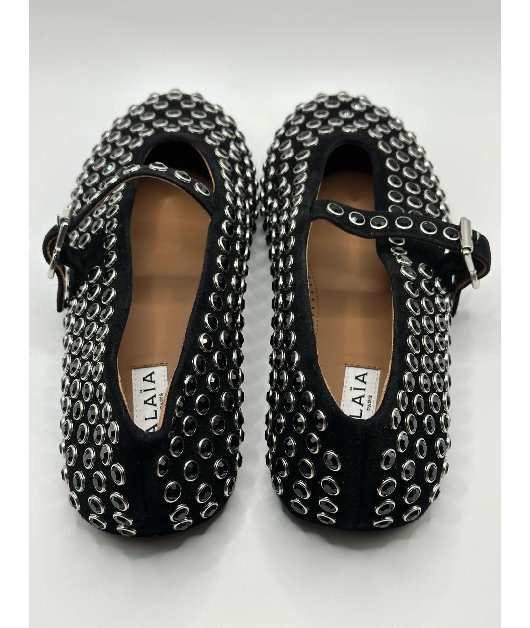 ALAIA Черные замшевые балетки, фото 3