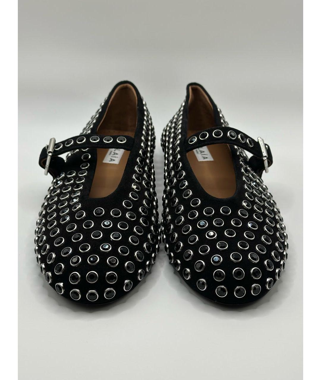 ALAIA Черные замшевые балетки, фото 2