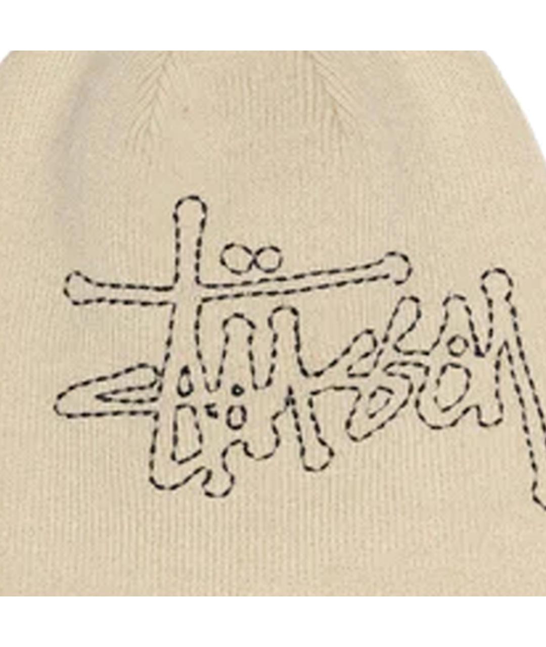 STUSSY Бежевая шапка, фото 3