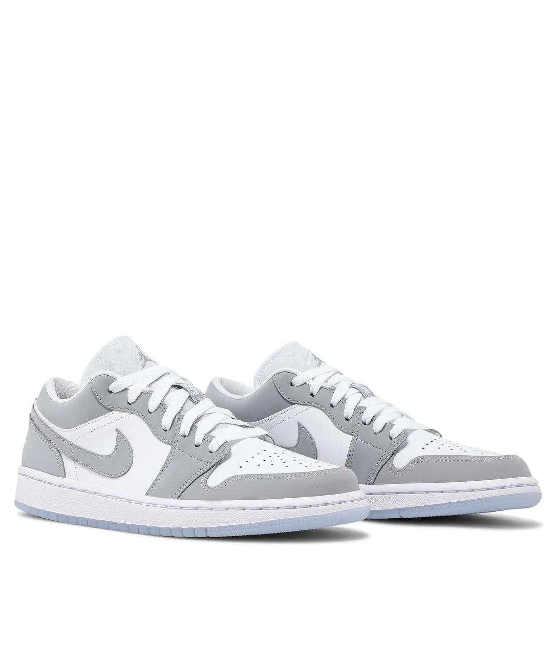 JORDAN Серые кожаные кеды, фото 2