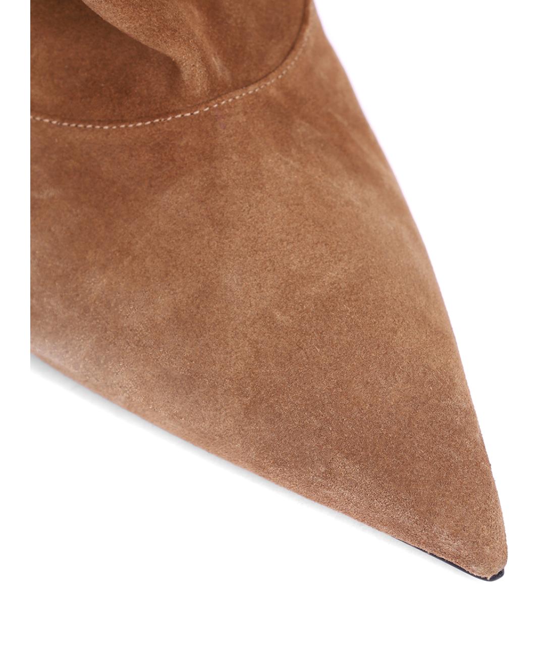 PARIS TEXAS Бежевые замшевые сапоги, фото 5