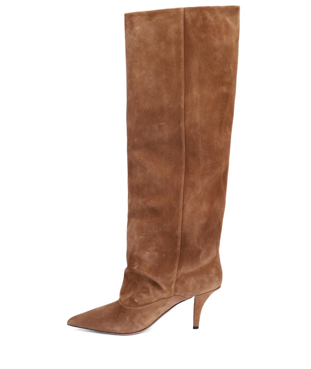 PARIS TEXAS Бежевые замшевые сапоги, фото 3