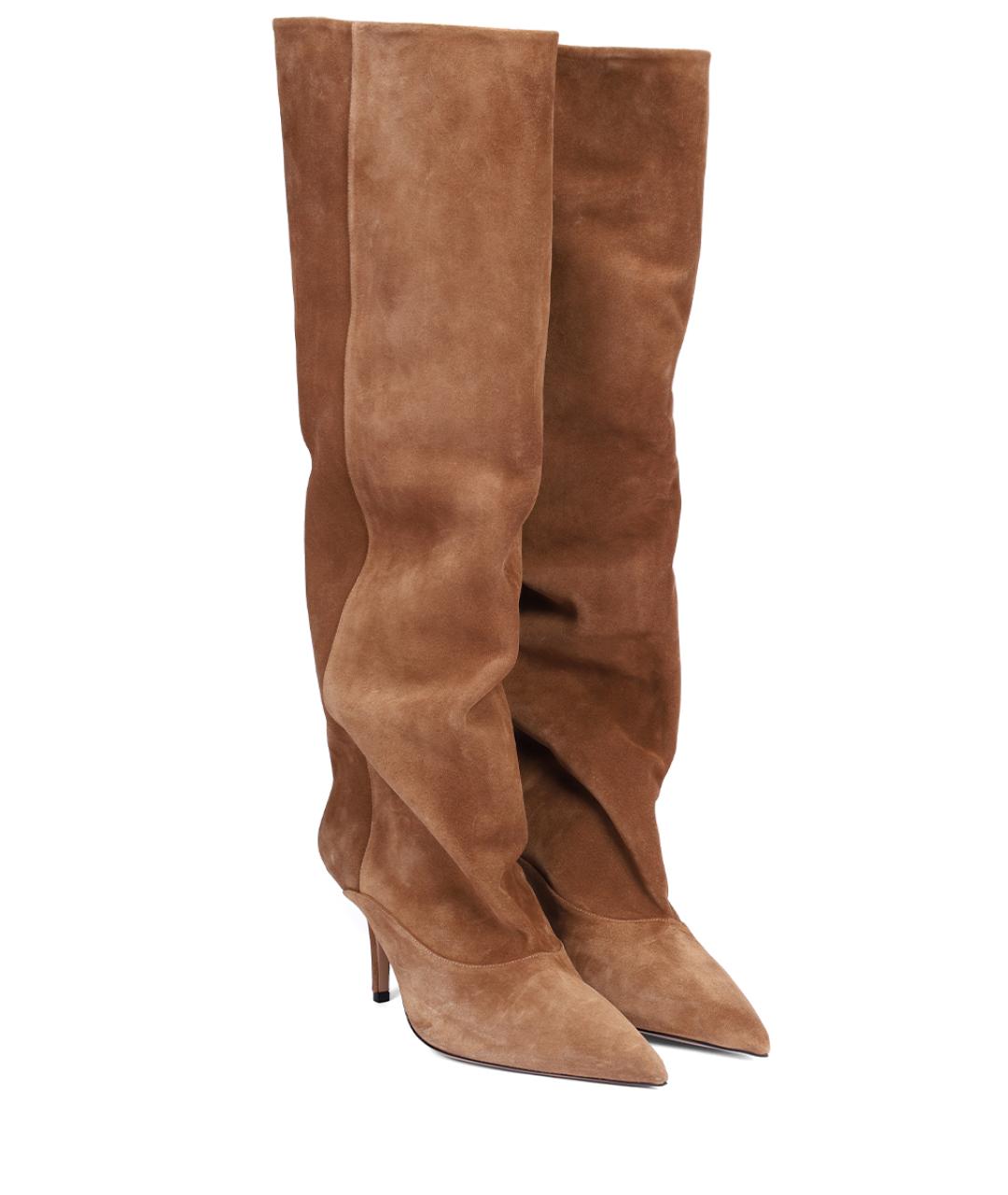 PARIS TEXAS Бежевые замшевые сапоги, фото 2