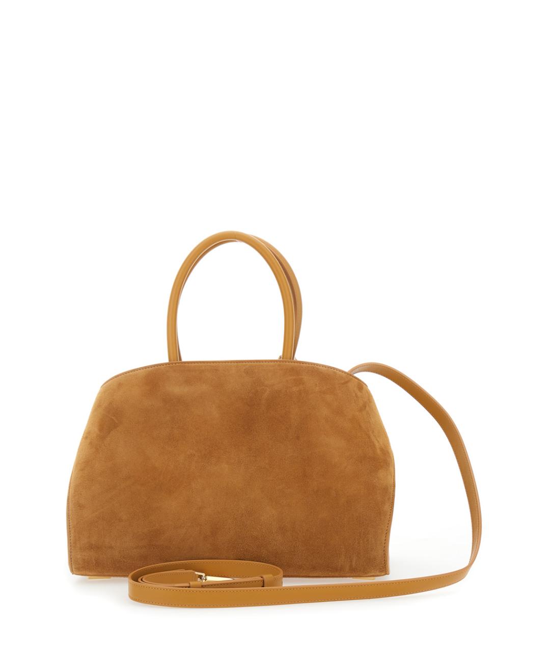 FERRAGAMO Бежевая замшевая сумка тоут, фото 2