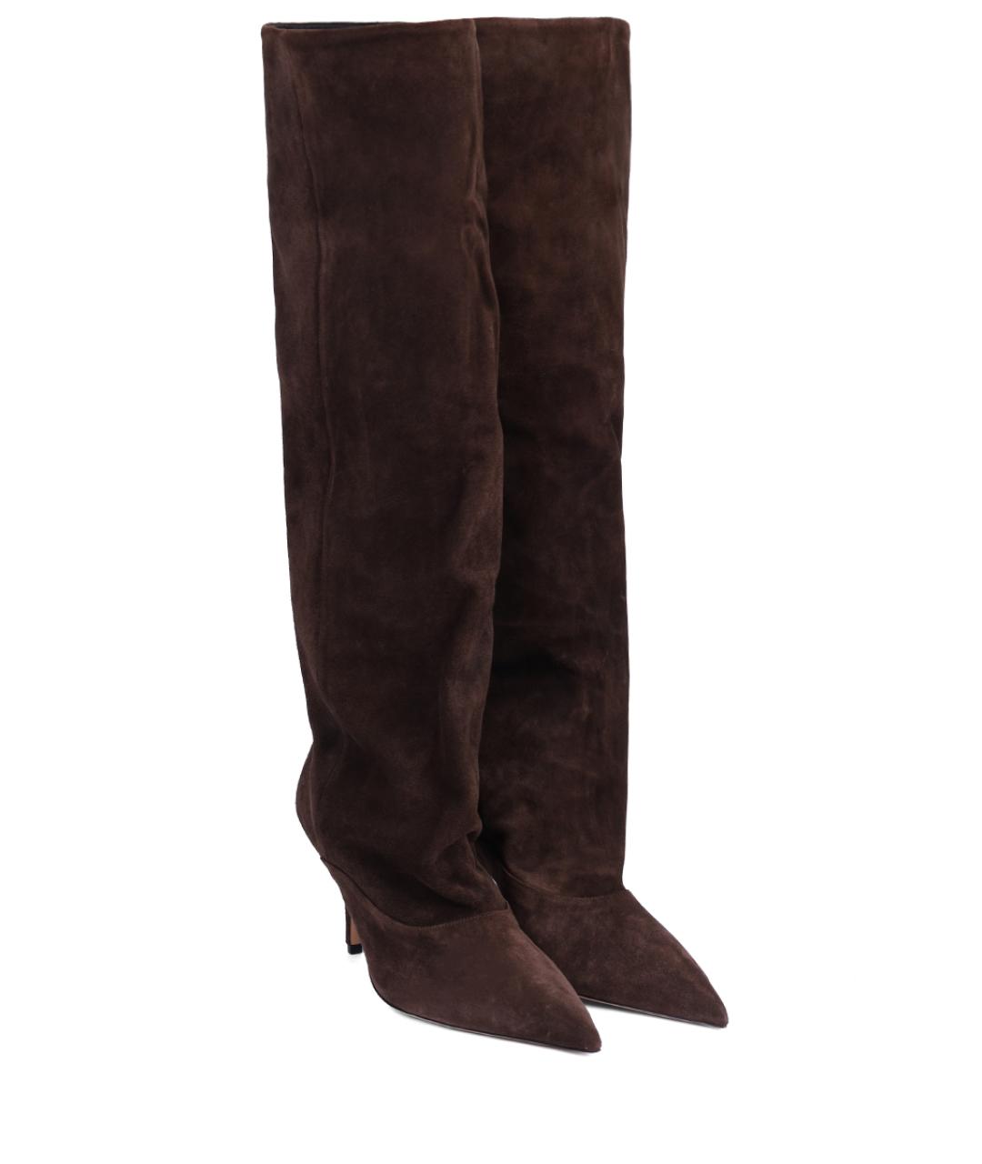 PARIS TEXAS Коричневые замшевые сапоги, фото 2