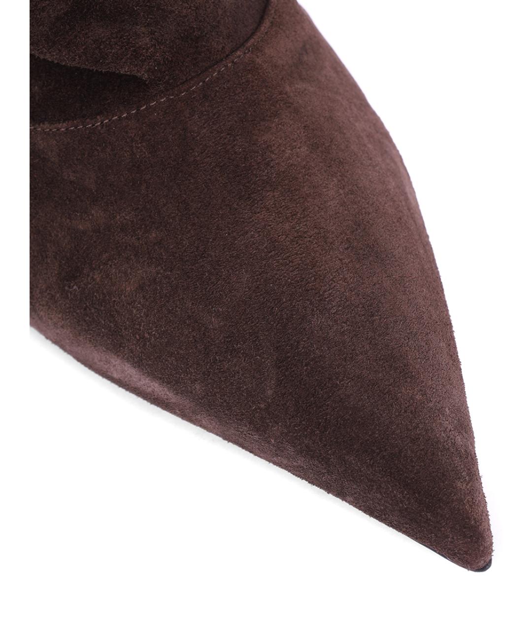 PARIS TEXAS Коричневые замшевые сапоги, фото 5