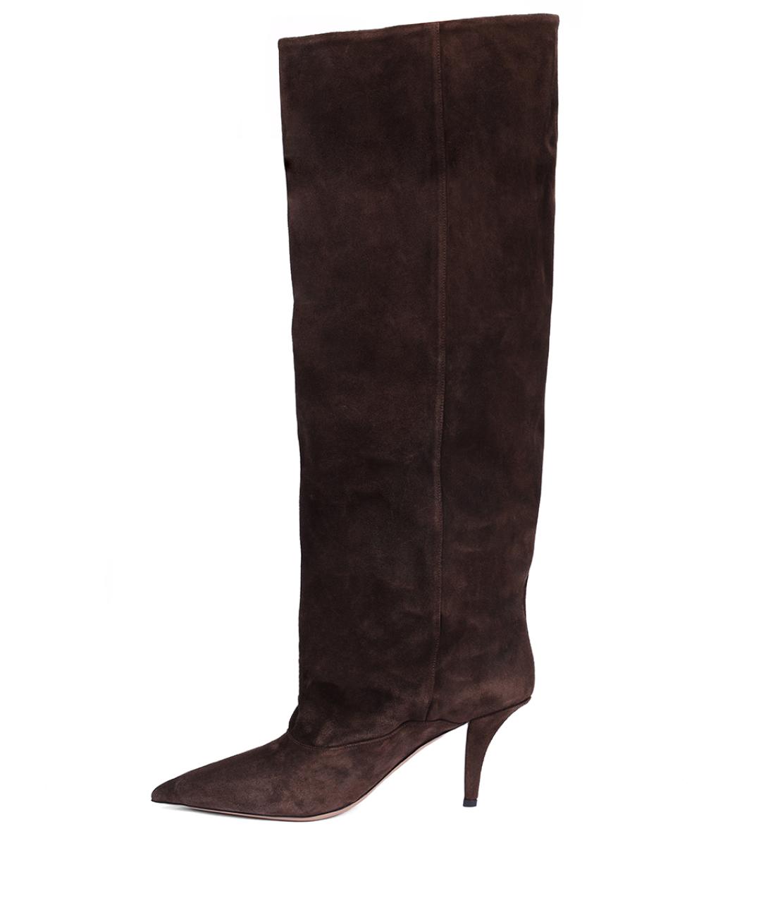 PARIS TEXAS Коричневые замшевые сапоги, фото 3