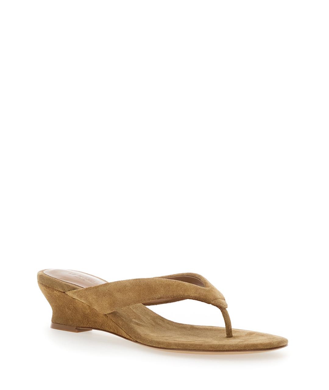 LE MONDE BERYL Бежевые замшевые мюли, фото 2