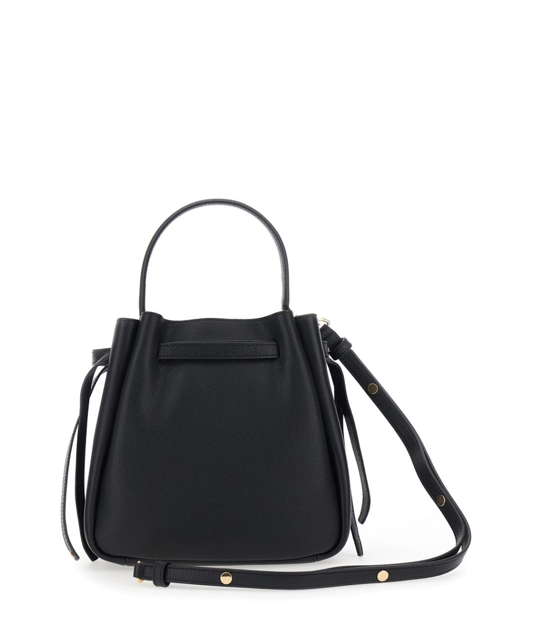 TORY BURCH Черная кожаная сумка с короткими ручками, фото 2