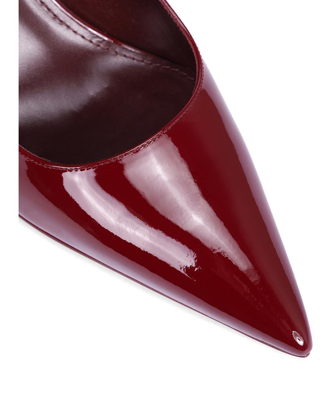 PARIS TEXAS Бордовые туфли из лакированной кожи, фото 5