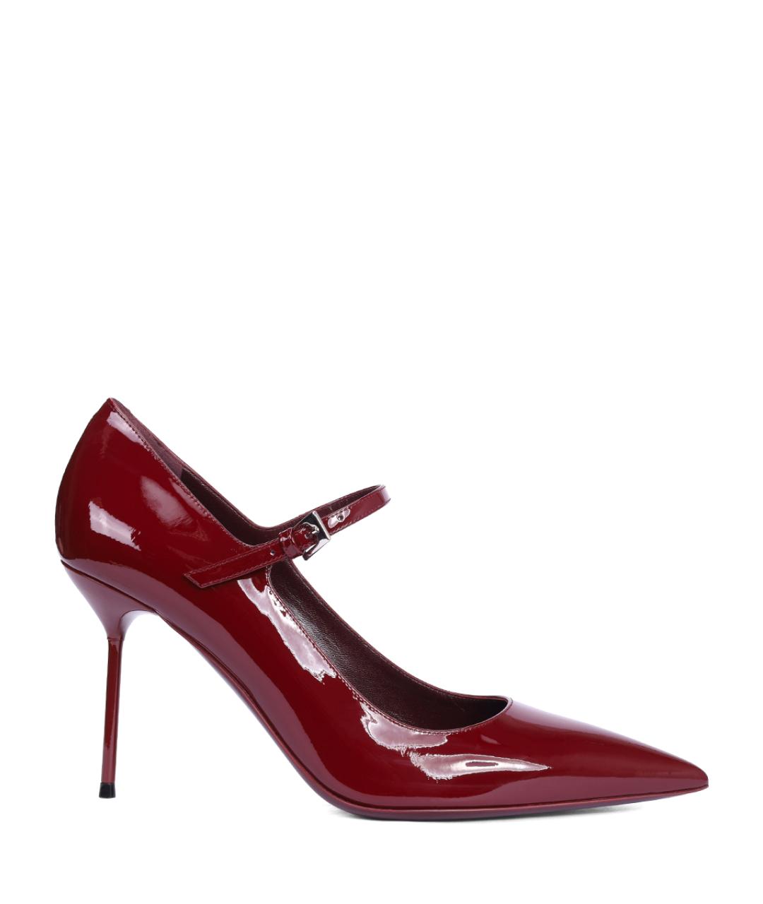 PARIS TEXAS Бордовые туфли из лакированной кожи, фото 1