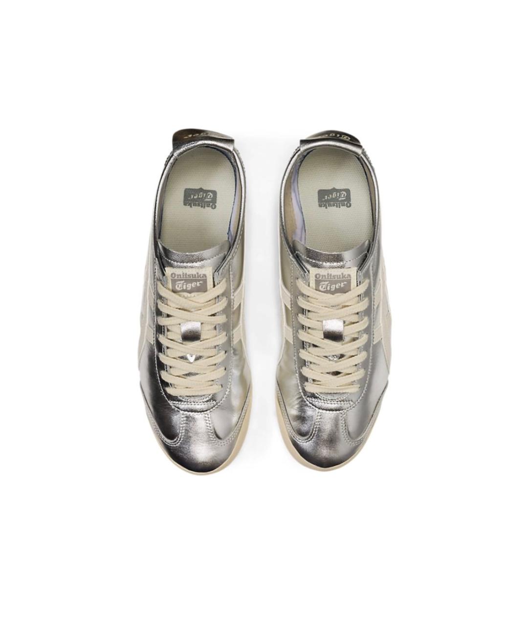 ONITSUKA TIGER Серебряные кожаные кроссовки, фото 3