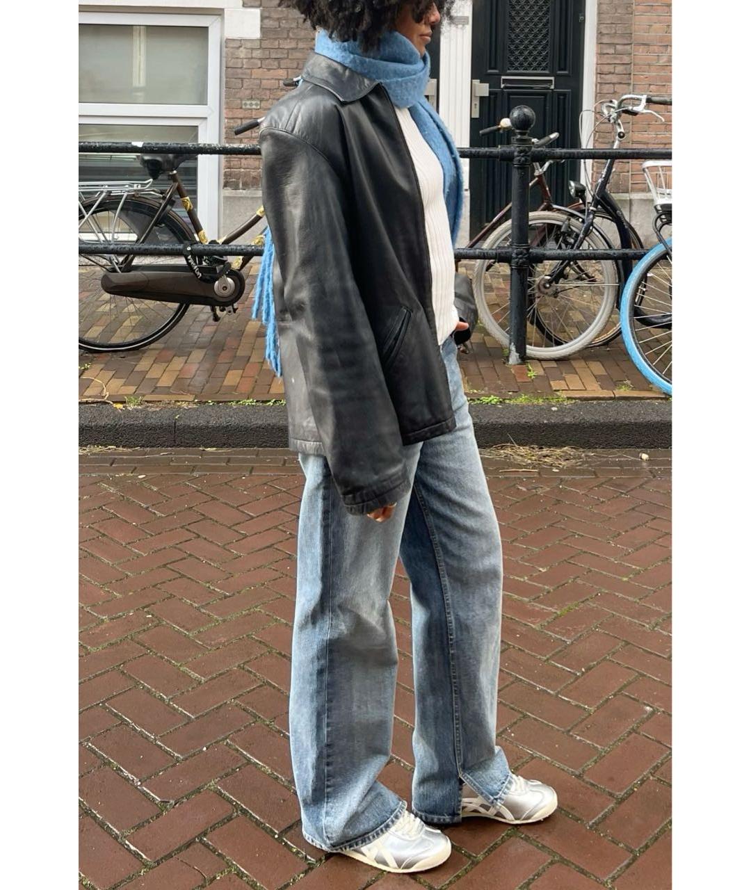 ONITSUKA TIGER Серебряные кожаные кроссовки, фото 7