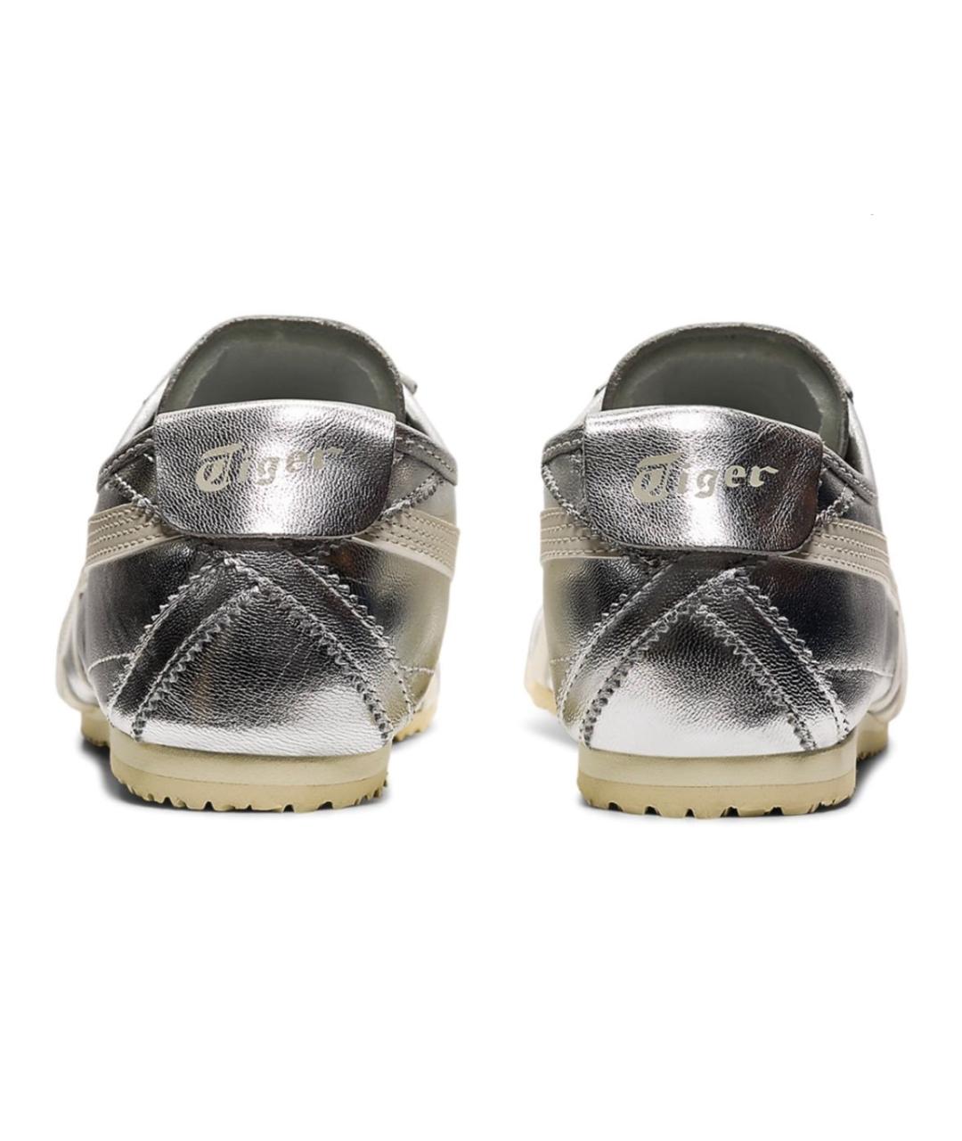 ONITSUKA TIGER Серебряные кожаные кроссовки, фото 4