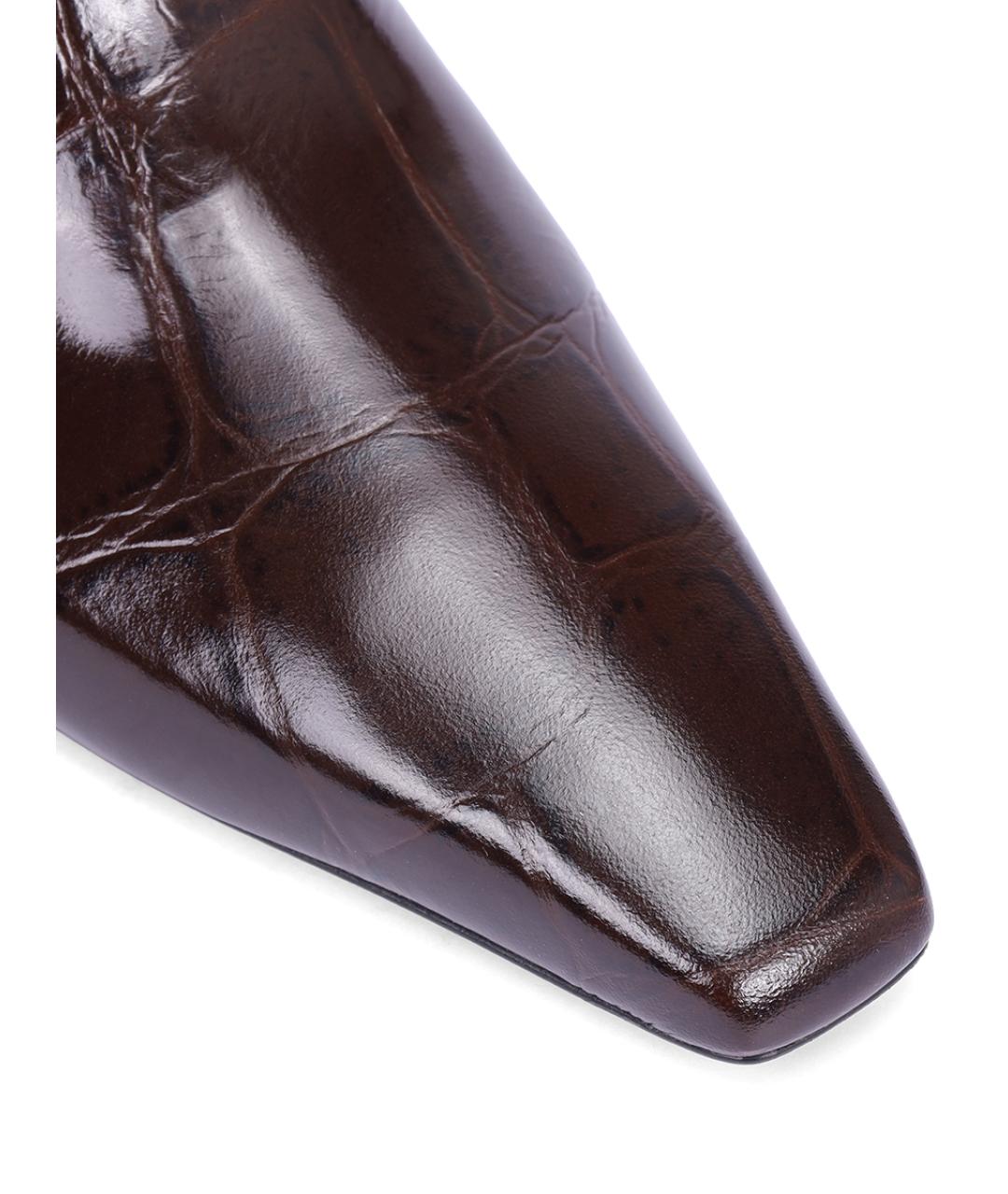 PARIS TEXAS Коричневые кожаные сапоги, фото 5