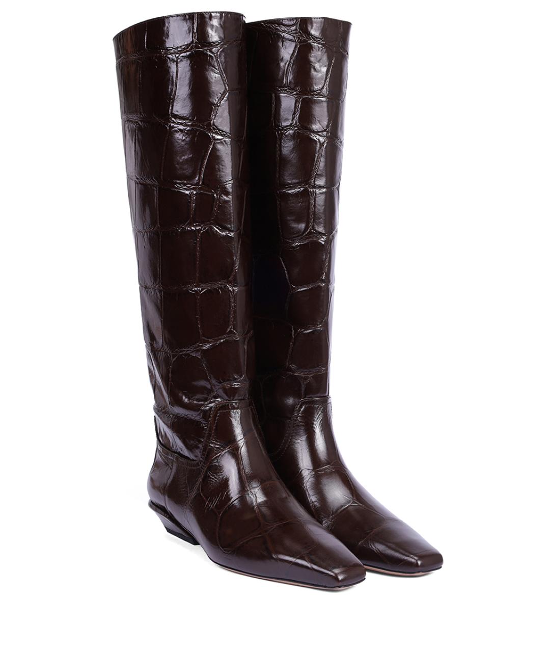 PARIS TEXAS Коричневые кожаные сапоги, фото 2