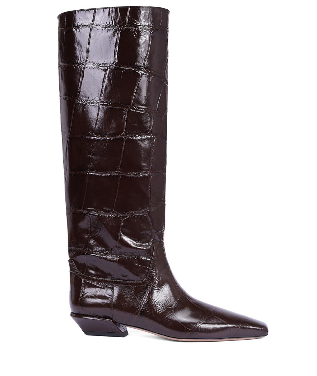 PARIS TEXAS Коричневые кожаные сапоги, фото 1