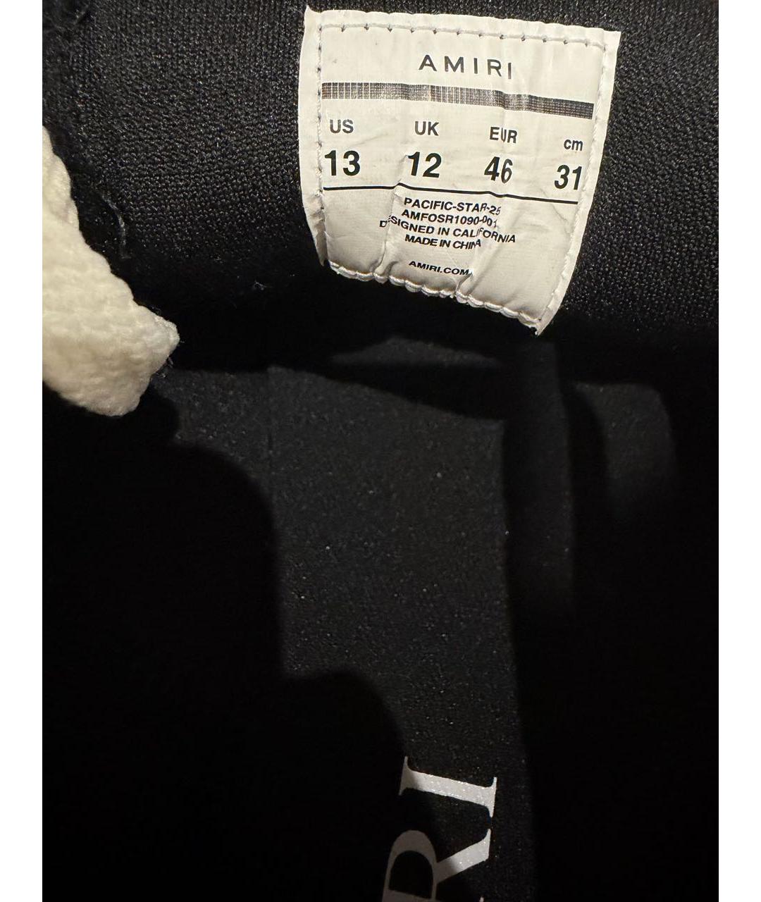 AMIRI Белые кожаные низкие кроссовки / кеды, фото 6