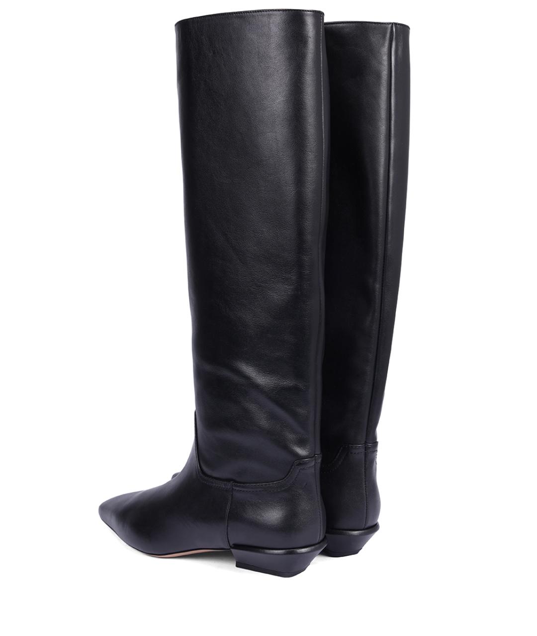 PARIS TEXAS Черные кожаные сапоги, фото 4