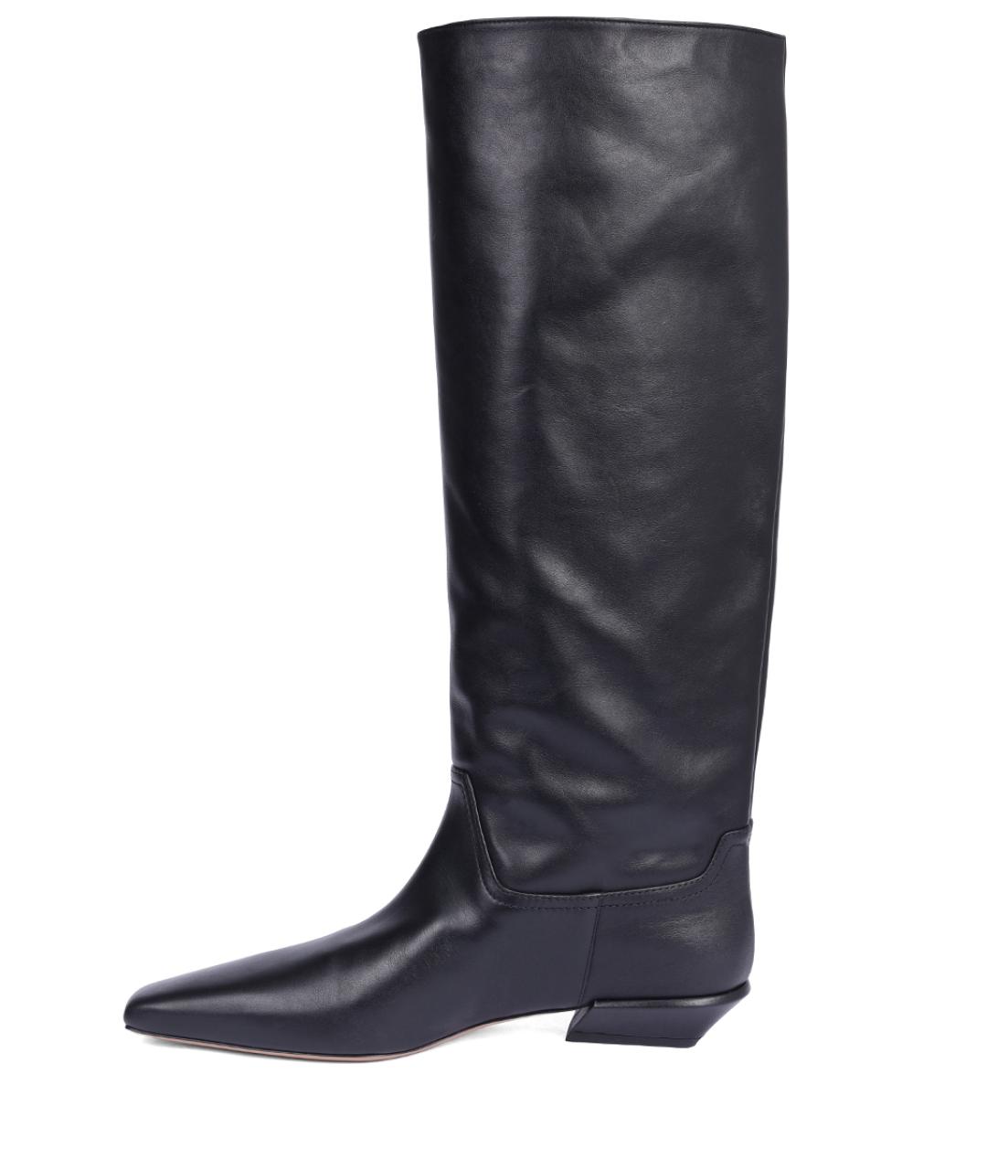 PARIS TEXAS Черные кожаные сапоги, фото 3