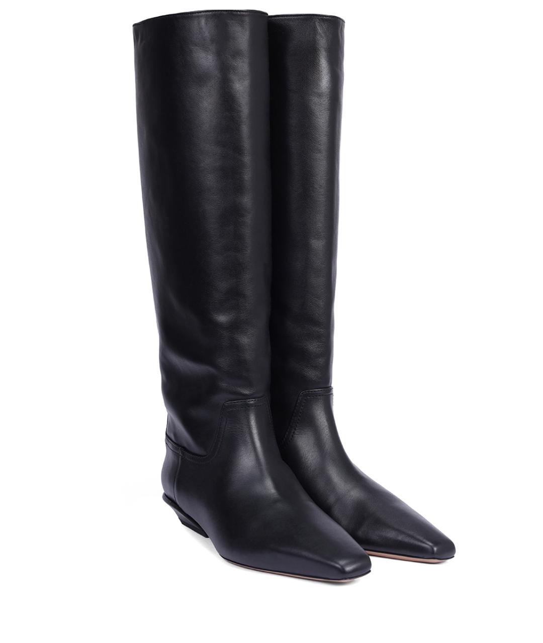 PARIS TEXAS Черные кожаные сапоги, фото 2