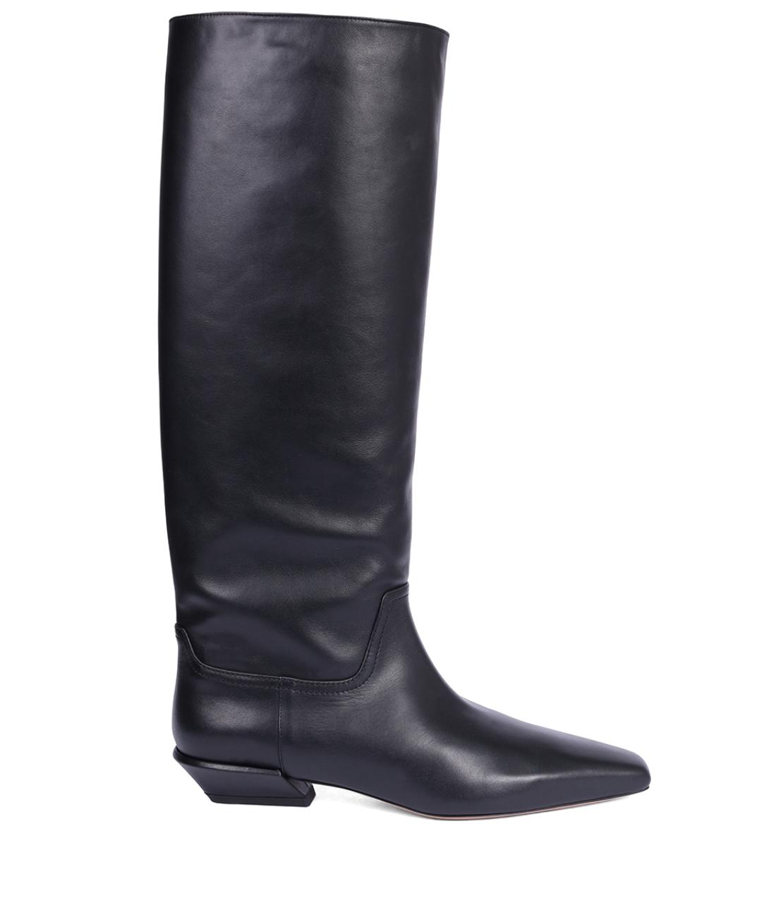 PARIS TEXAS Черные кожаные сапоги, фото 1