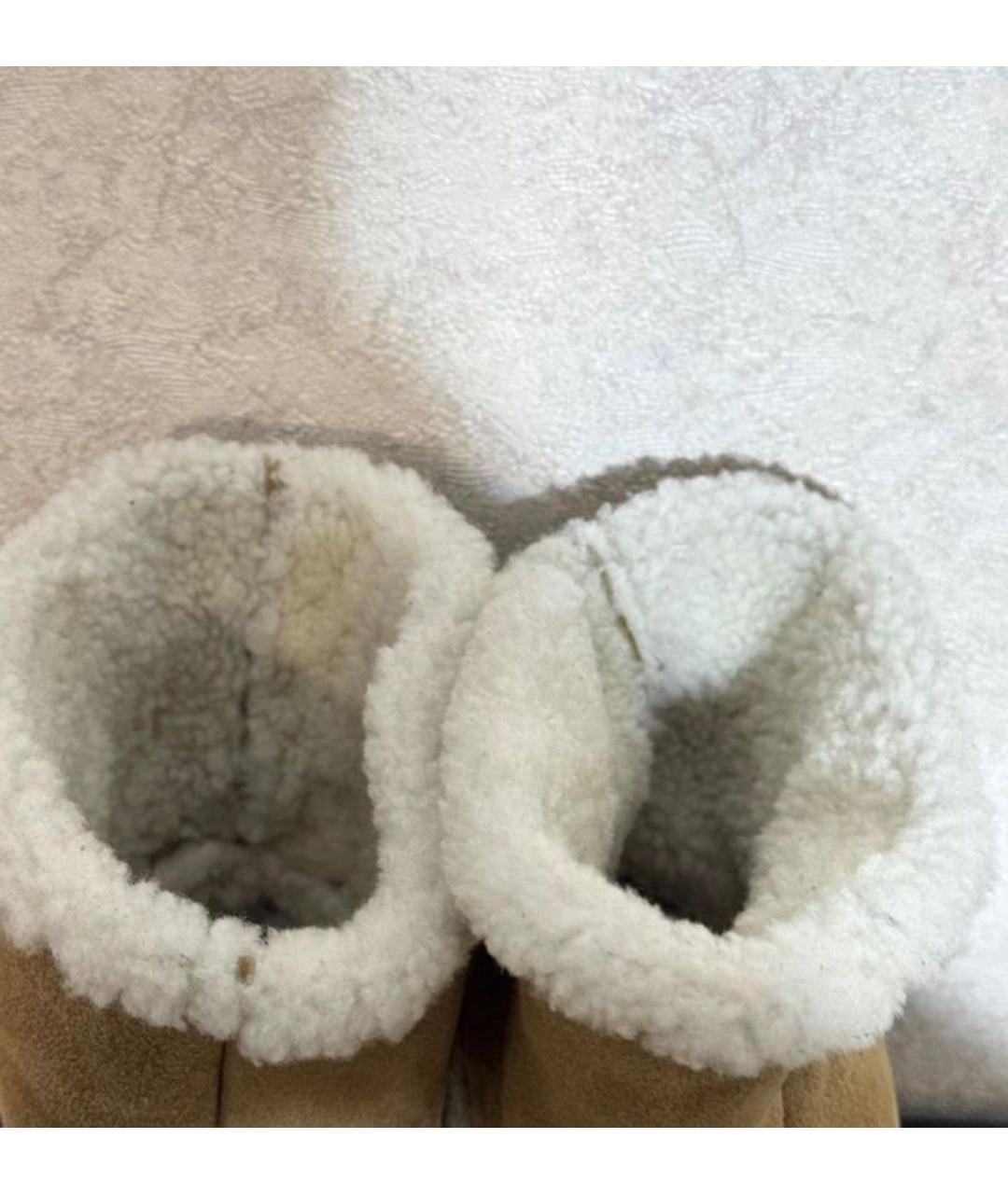 PRADA Бежевые замшевые высокие ботинки, фото 7