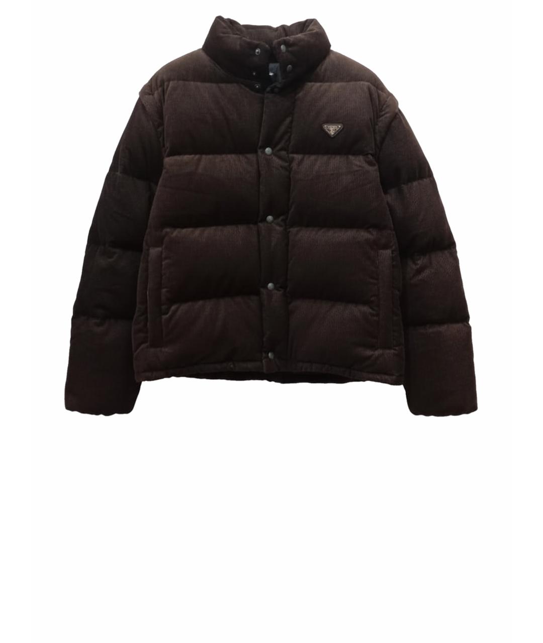 PRADA Коричневый пуховик, фото 1