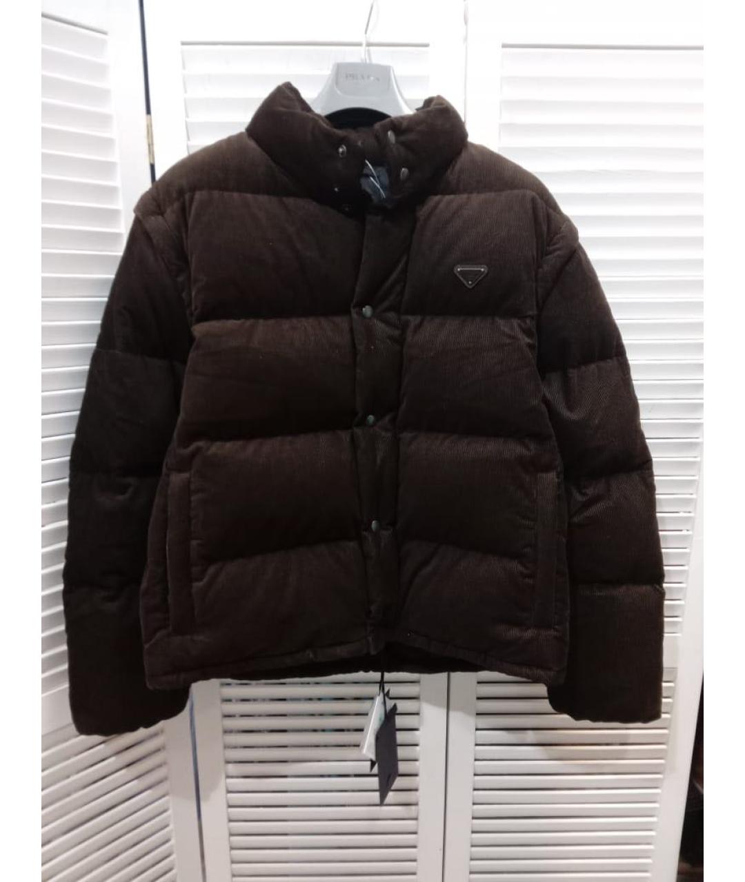 PRADA Коричневый пуховик, фото 4