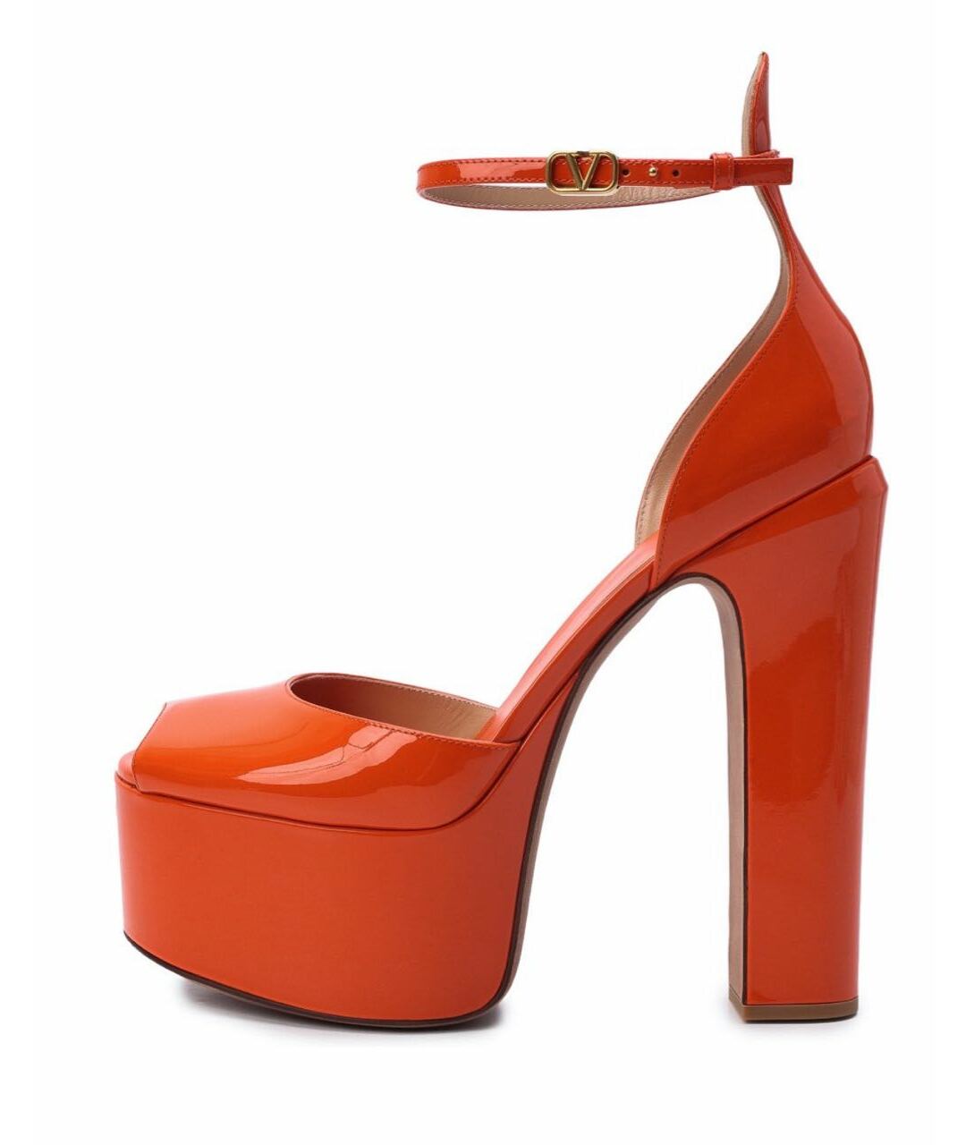 VALENTINO Оранжевое кожаные туфли, фото 7