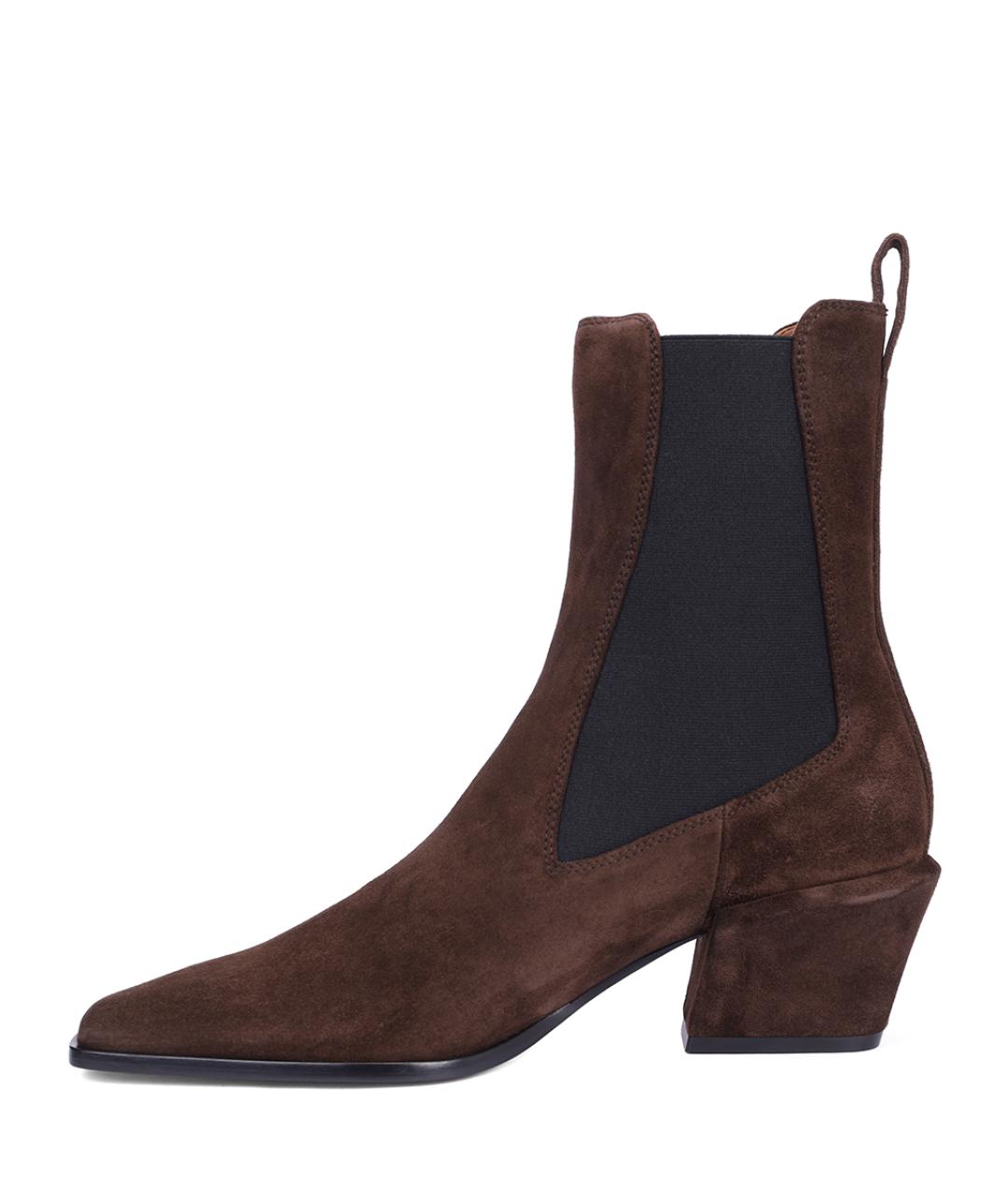 PARIS TEXAS Коричневые замшевые ботильоны, фото 3