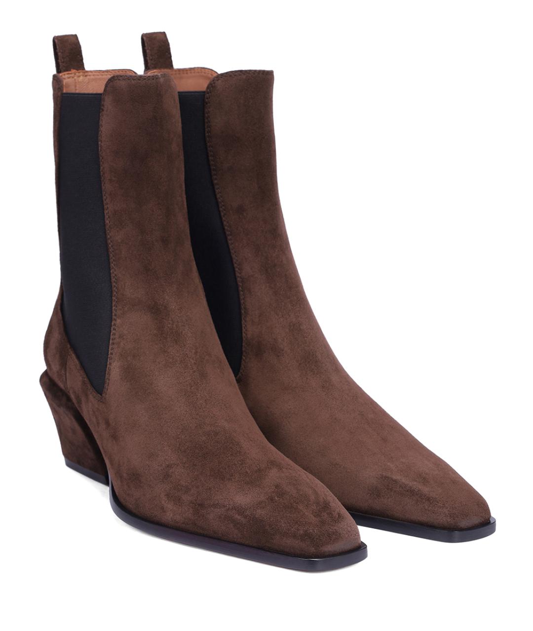 PARIS TEXAS Коричневые замшевые ботильоны, фото 2