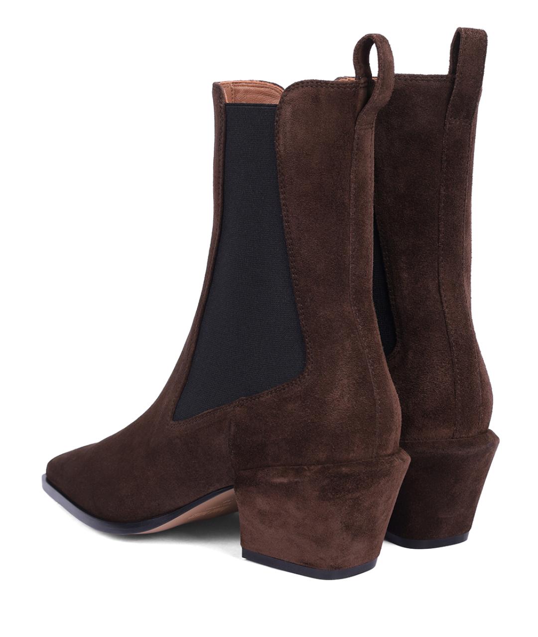 PARIS TEXAS Коричневые замшевые ботильоны, фото 4