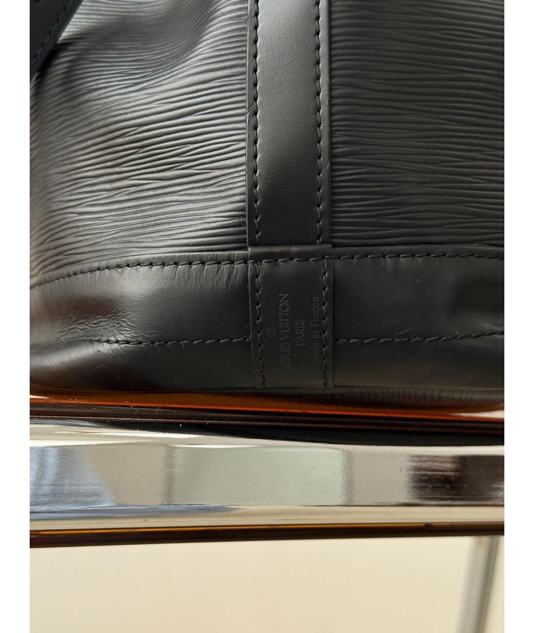 LOUIS VUITTON Черная кожаная сумка через плечо, фото 7