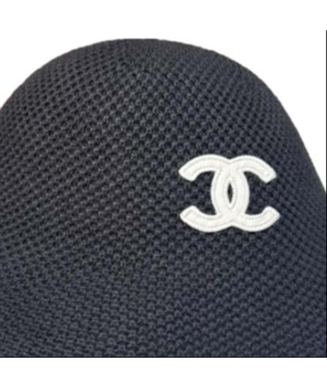 CHANEL Черная хлопковая шапка, фото 4