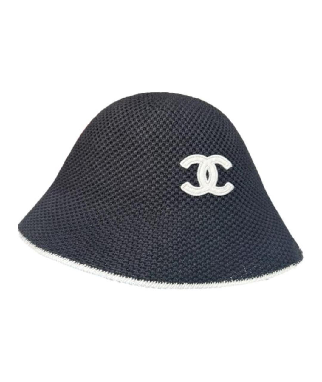 CHANEL Черная хлопковая шапка, фото 1
