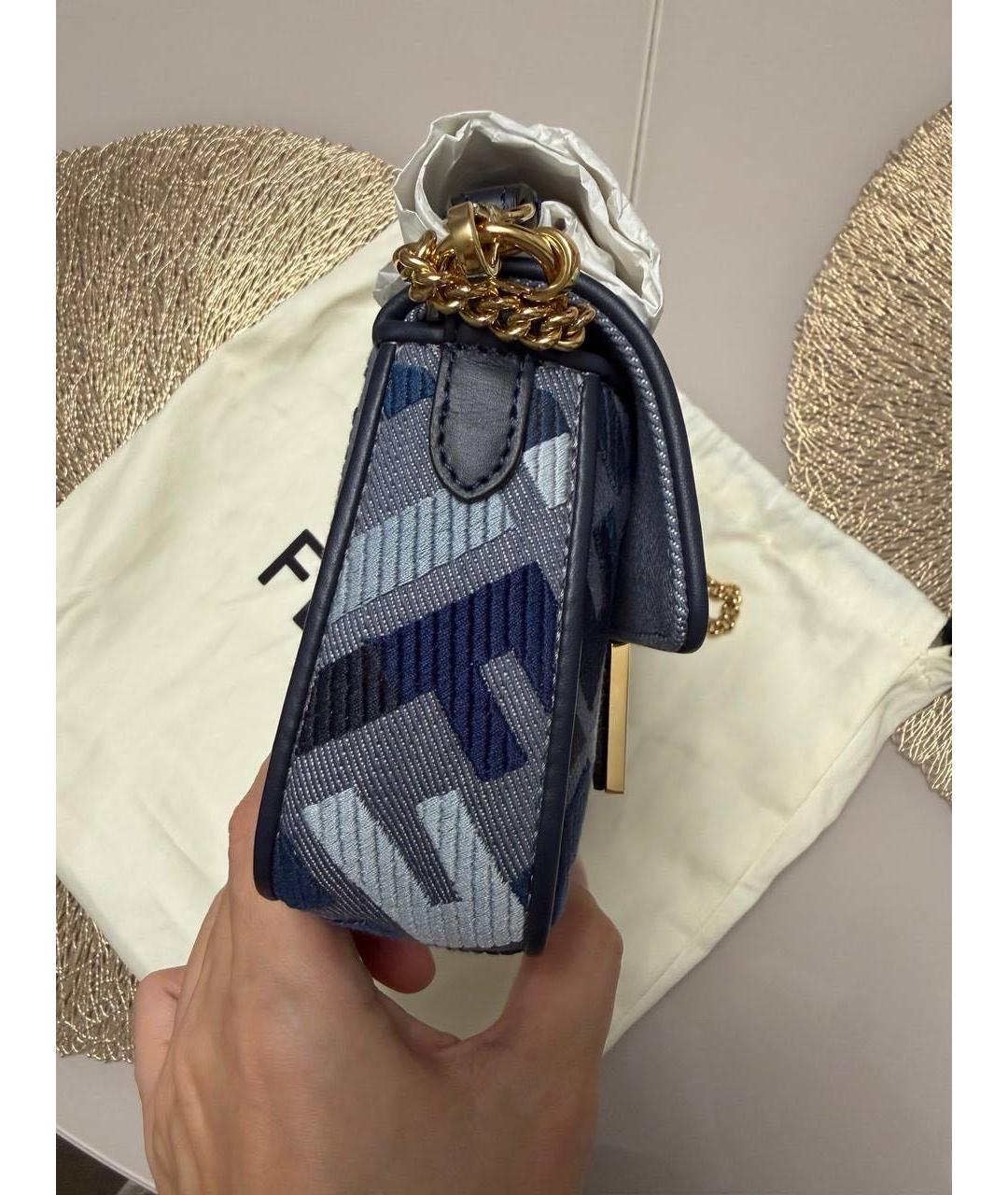 FENDI Синяя сумка через плечо, фото 3