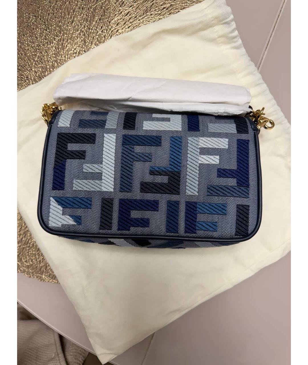 FENDI Синяя сумка через плечо, фото 4