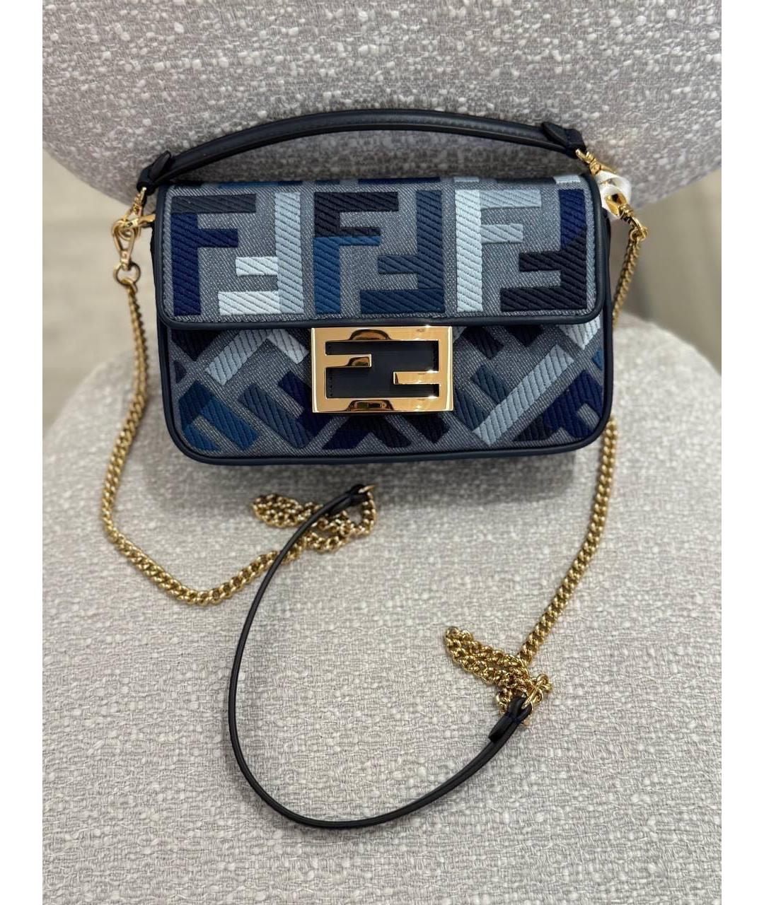 FENDI Синяя сумка через плечо, фото 5