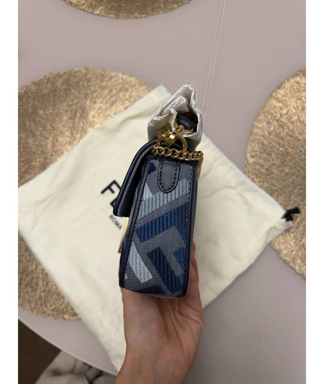 FENDI Синяя сумка через плечо, фото 2