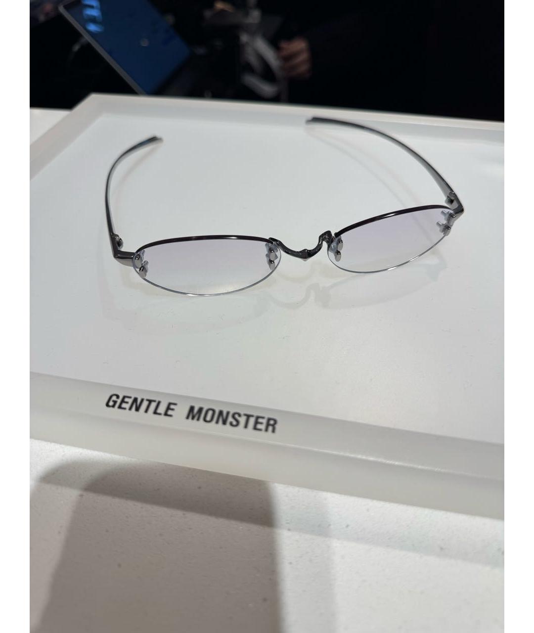 GENTLE MONSTER Серебряные металлические солнцезащитные очки, фото 5