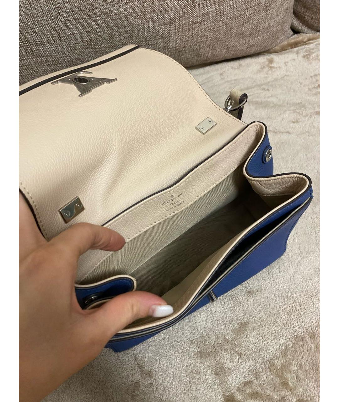 LOUIS VUITTON Бежевая кожаная сумка через плечо, фото 4