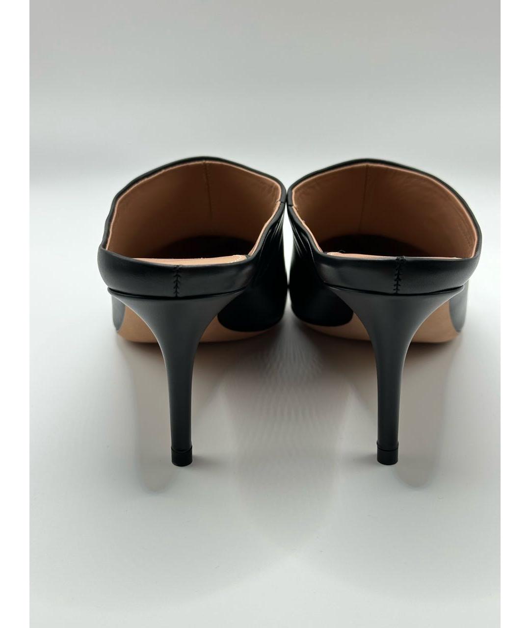 HUGO BOSS Черные кожаные сабо, фото 4