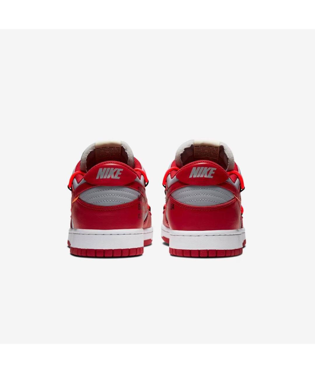 NIKE Красные кожаные низкие кроссовки / кеды, фото 4