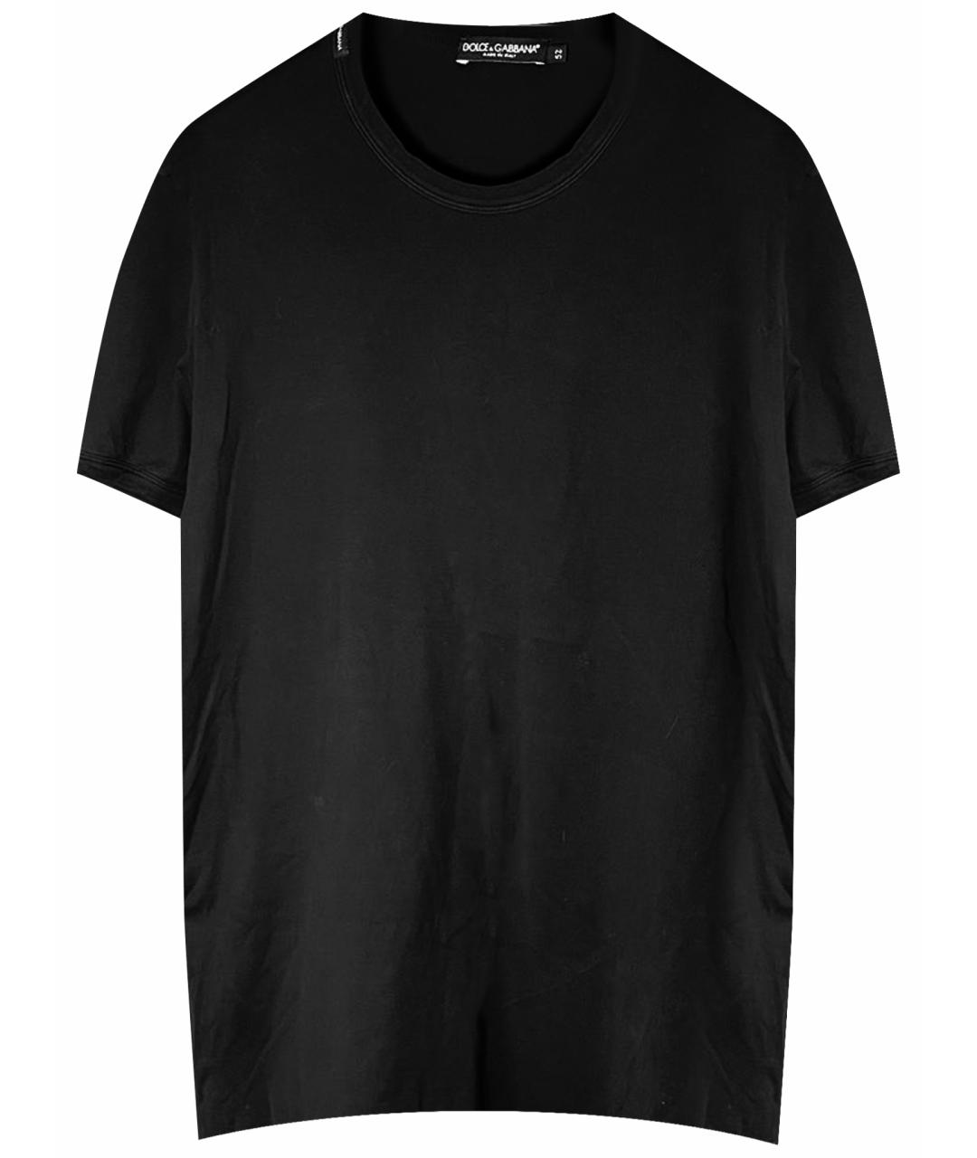 DOLCE&GABBANA Черная хлопковая футболка, фото 1