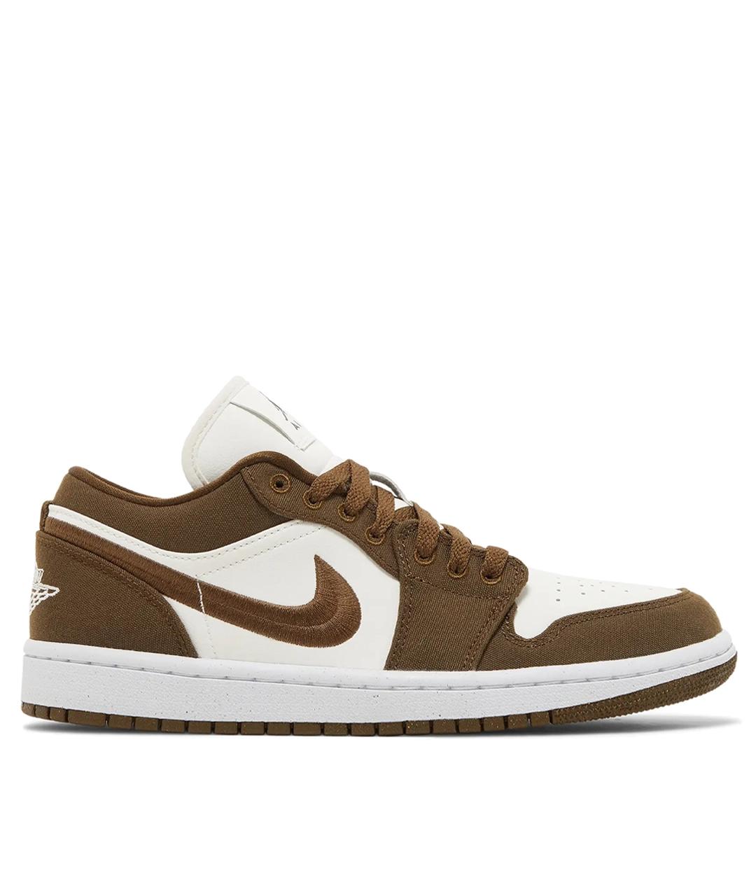 JORDAN Коричневые текстильные кеды, фото 1